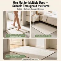 Tapis de sol absorbant l'eau HENGJIU pour chambre à coucher, salle de bain, entrée et protection du sol de la chambre d'hôtes