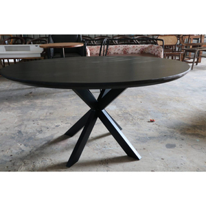 Modern <b>Round</b> Metal Coffee <b>Table</b> with X-Base Design Living Room Furniture in wholesale price - Product Image 3