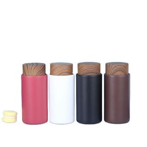 แก้วน้ำเก็บความร้อนสุญญากาศแบบมีฝาไม้ลายไม้ ขนาด 260 มล. ปลอดสาร BPA สำหรับนักเรียน คู่รัก  รับผลิตตามสั่งขายส่ง - Product Image 1