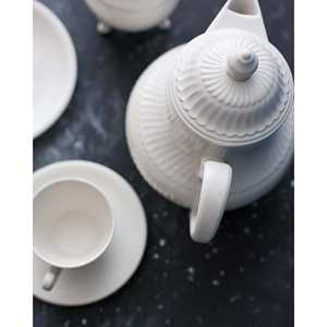 Service à café et à thé en porcelaine blanche Villeroy & Boch, 6 à 12 pièces, capacité de 350 ml, design européen moderne, fabriqué en Italie, en stock pour les hôtels - Product Image 1