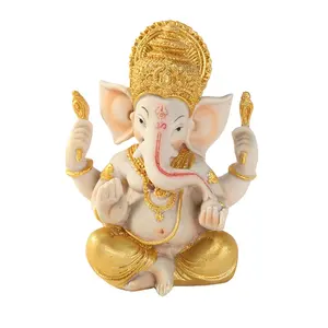 Offre Spéciale résine artisanat doré bouddha sculpture méditation indien Ganesha dieu hindou