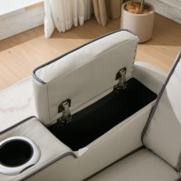 Elektrisches Kino-Theater-Liegesofa-Set aus Echtleder mit Modernem Design, Kabelloser Ladestation und LED-Beleuchtung für Einkaufszentren und Hotels