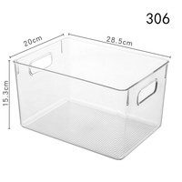 Transparante PET Plastic Pantry Organizer Bakjes 6 Stuks Voedsel Opbergbakjes Met Handvat Anti-Slip Bodem Voor Koelkast Vriezer Organisatie BPA-Vrij