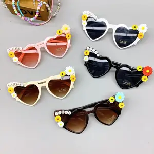 Солнцезащитные очки Aliexpress для взрослых, модные очки с сердечками и цветами для плода, большие индивидуальные очки
