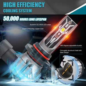 หลอดไฟหน้า LED 6000K แสงสีขาวเย็น อัพเกรดไฟหน้าแบบเสียบใช้งานได้ทันทีสำหรับไฟหน้า LED ของนิสสัน พาโทรล - Product Image 2
