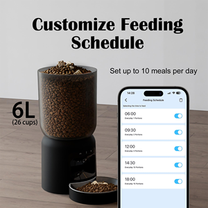 Comedero Automático Inteligente para Perros y Gatos, Diseño OEM Moderno, Acero Inoxidable y Plástico, WiFi Tuya, 6L, Portátil - Product Image 2