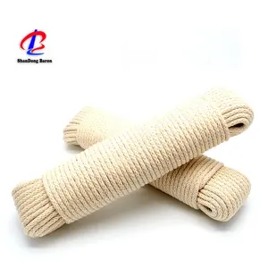 Cotton solid braided rope with hank packing window sash cord