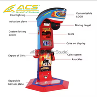 Machine de boxe d'arcade Dragon Punch à monnayeur ACS Factory pour adultes, jeu de frappe à billets, garantie 1 an, en métal