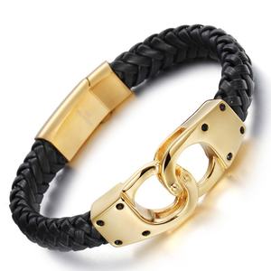 2024 High Quality Custom Vintage Stainless Steel <b>Men</b> Handcuffs Bracelet - Product Image 1