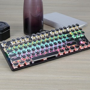 Clavier mécanique Meishang E-Zu 917 Punk, 87 touches, rétroéclairage RGB, clavier de jeu filaire programmable pour ordinateur de bureau - Product Image 1