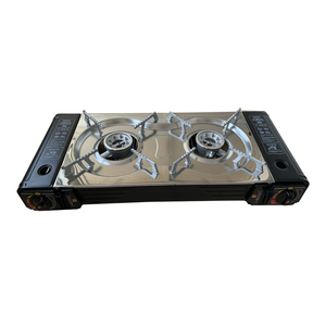 เตาแก๊สบิวเทนแบบพกพาสองหัวเตาคู่พร้อมถาดอบสไตล์เกาหลี - Product Image 3