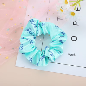 Phụ Nữ Stain Chữ Scrunchie Ban Nhạc Cao Su Biểu Tượng Tùy Chỉnh Hot Bán 2025 Bán Buôn Cá Nhân Mô Hình In Scrunchie - Product Image 3