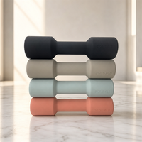 Haltères ergonomiques en silicone écologiques avec logo personnalisé, haltères de musculation pour la maison, le yoga, le pilates, petits haltères en forme de I