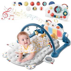 Alfombra de Juego para Bebés, Alfombra de Actividades de Doble Cara con Piano, Alfombra Gruesa para Estimulación Temprana para Recién Nacidos - Product Image 4