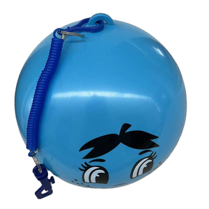 Pelota de juguete inflable colorida para niños, <span class=keywords><strong>Bola</strong></span> de pvc respetuosa con el medio ambiente, cara sonriente, Primavera - Product Image 3