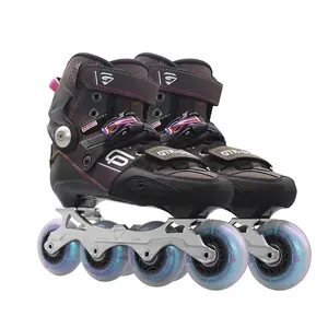 ABEC-9 Slalom-Bearing Kinder Karbonfaser Flat Flower 4-Räder Großhandel Roller-Schuhe