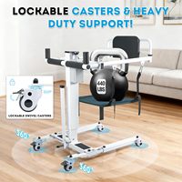 Équipement de transfert médical électrique pliable QINGXIAO, capacité de 150 kg, design minimaliste, fauteuil roulant de transfert pour personnes handicapées