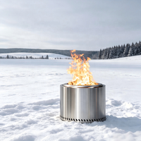Brasero Jocreek Premium en acier inoxydable 304 pour brûler du bois, brasero extérieur, réchaud de camping - Conception autoportante et portable
