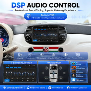 Autoradio JIUTREE pour Fiat 500 2007-2015 avec écran multimédia, navigation et Carplay - Product Image 3