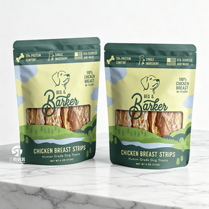 Custom Stand Up Pet Food Packaging Bags | Aluminum <b>Foil</b> Moisture Proof Zipper Pouches with <b>Window</b> - Product Image 3