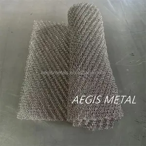 Buruşuk buhar-sıvı örgü filtre örgü pilili metal/molibden/inconel 600 601 625 718 tel örme örgü