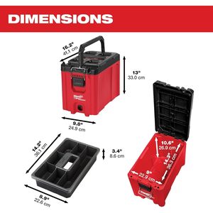 Caja de Herramientas Compacta de Plástico Resistente al Agua 's 48-22-8422 PACKOUT Roja - Product Image 5