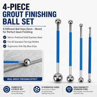 Kit de 4 balles de pressage pour joints de carrelage en acier, ensemble de scellement de joints 7 mm 15 mm pour l'installation de carreaux en céramique