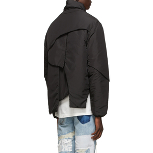 OEM Custom Long Sleeve Cotton <strong>Padded</strong> Coat Winter Warm Asymmetric Paneled Windproof <strong>Waterproof</strong> Nylon Puffer Coat <strong>Jacket</strong> for Men - Product Image 3