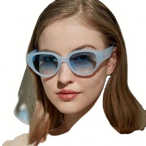 Nuevas Gafas de Sol de Moda con Logotipo Personalizado, Color Azul Morado Estilo Ojo de Gato, Protección UV400, Ovaladas para Mujer, 2021 - Product Image 1