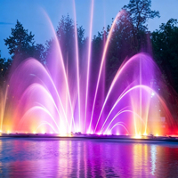 Fontaine musicale aquatique de luxe avec design professionnel personnalisé et durable, grande et petite fontaine flottante pour aménagement paysager lacustre