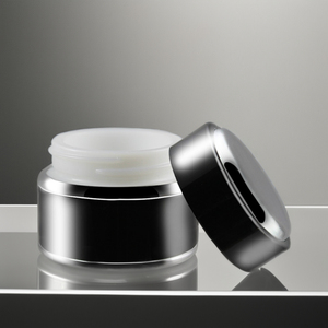 CJN44-001 Envase de Crema Cosmética de Doble Pared de 30g, Envoltura Exterior de Aluminio, Envase Interior de Vidrio Blanco Opal <span class=keywords><strong>en</strong></span> Negro - Product Image 5