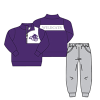 Ensemble 2 pièces sweat-shirt demi-zip color block et pantalon de jogging XY0811, survêtement personnalisé pour garçons et hommes