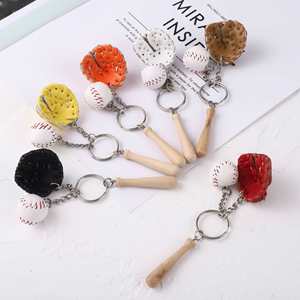 Mini Three-piece Baseball Wooden Bat Keychain Sports Car <b>Key</b> <b>Chain</b> <b>Key</b> Ring Gift for Man Women - Product Image 4