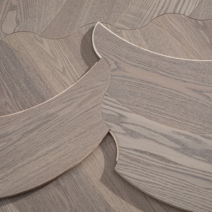 <span class=keywords><strong>Parquet</strong></span> en bois de frêne, design de feuilles d'arbre, irrégulier, sur mesure, brossé, système de clic, mosaïque en bois d'ingénierie, salon, cuisine - Product Image 3