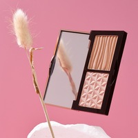 Palette de maquillage 2-en-1 mate et scintillante, végane et sans cruauté, avec illuminateur, blush, contour et bronzer, pour marque privée et vente en gros