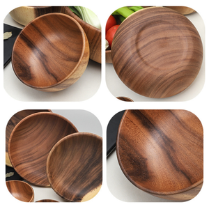 Ensaladera de madera de acacia sostenible para cocina al mejor precio, frutero para sopa, cuencos grandes de madera - Product Image 2