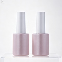 Bouteilles en verre rose transparentes de 15 ml pour huile à ongles de luxe, avec bouchon pinceau, personnalisables avec logo, pour gel UV, contenants vides