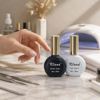 Kit de Vernis à Ongles Gel Base et Top Coat 30ml, Grande Capacité, UV LED, Sans Résidu, Haute Brillance, Longue Durée, pour Salon de Manucure