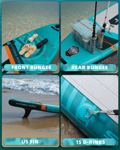 บริการ OEM ดีไซน์ใหม่ บอร์ดยืนพายแบบเป่าลม ขนาด 11'6''x35'' สำหรับเล่นน้ำ เล่นเซิร์ฟ เหมาะสำหรับทุกระดับทักษะ รุ่น SP08/4 - Product Image 6