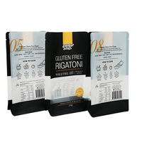 Sachet jetable à fond carré pour pâtes et macaronis de qualité alimentaire, thermoscellable, avec fenêtre, résistant à l'humidité, en PET/LDPE, gravure