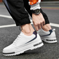 Haute qualité ascenseur baskets homme en cuir de vache ascenseur sport hauteur augmenter chaussures pour hommes semelles 6CM de haut loisirs chaussures de mode