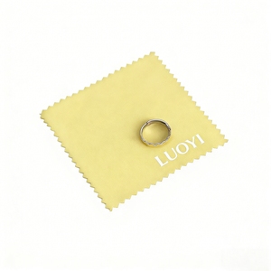 Chiffon de polissage pour bijoux en microfibre avec logo personnalisé, chiffon de nettoyage pour bijoux en argent sterling et en or - Product Image 1