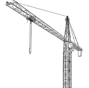 Guindaste de torre QTZ para máquinas de construção usadas selvagens com faixa de 56 m de raio para venda