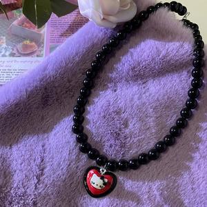 Collar de perlas apiladas coloridas para mujer, collar asimétrico, cadena de clavícula Simple - Product Image 5