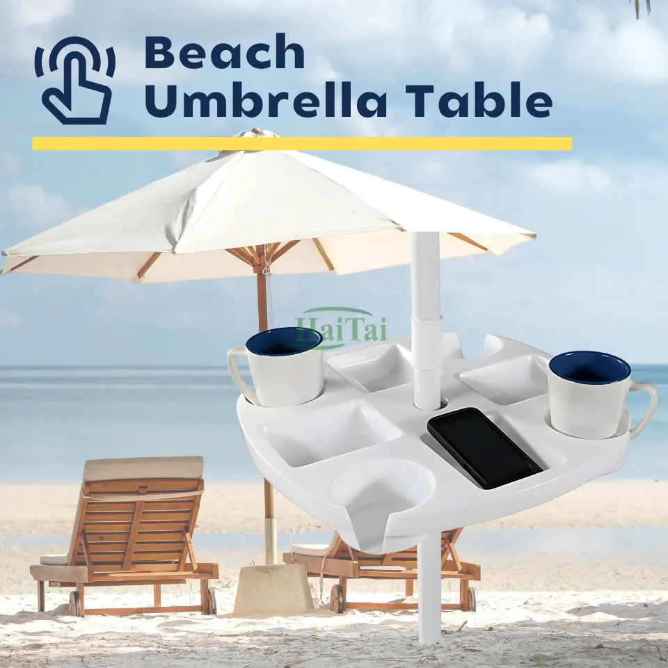 Factory umbrella tray umbrella table  plastic tray table  outdoor parasol table