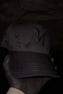 Gorro de Gamuza de Diseñador de Alta Calidad con Ala Ancha y Pedrería Personalizada, Gorra de Béisbol Bordada, Gorro con Logotipo Personalizado CT - Product Image 3