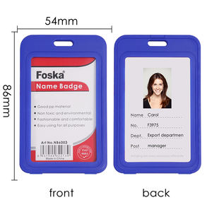 Porte-badge vertical en plastique Foska Office PP, porte-carte de visite, porte-carte d'identité pour les employés, le bureau, l'usine - Product Image 2