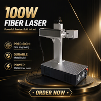 Machine de marquage laser à fibre portable de 100 W pour la gravure sur métal
