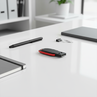 Nouvelle promotion de vacances, clé USB 2.0 rotative, noir-rouge, 128 Mo-64 Go |   Option de logo personnalisé Cadeaux d'entreprise festifs Garantie de 2 ans