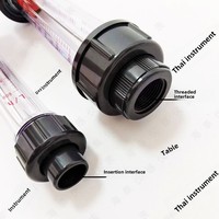 Débitmètre liquide à flotteur de Type Pipeline LZS-32/40/50/65 Rotamètre en plastique UPVC avec tension 220V Garantie 1 an